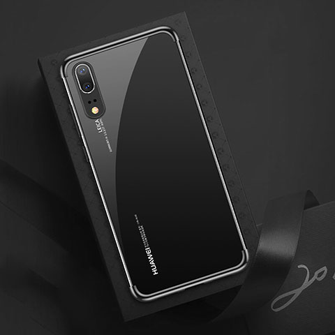 Funda Silicona Ultrafina Carcasa Transparente S03 para Huawei P20 Negro
