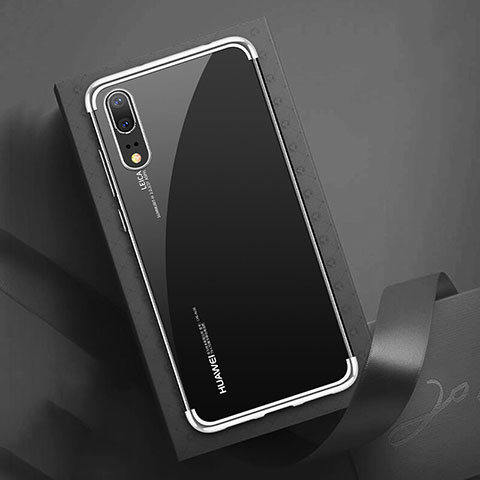 Funda Silicona Ultrafina Carcasa Transparente S03 para Huawei P20 Plata