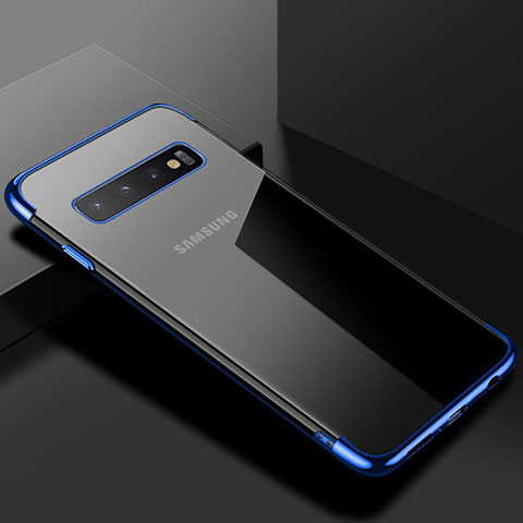 Funda Silicona Ultrafina Carcasa Transparente S03 para Samsung Galaxy S10 Azul