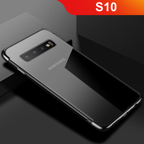 Funda Silicona Ultrafina Carcasa Transparente S03 para Samsung Galaxy S10 Negro