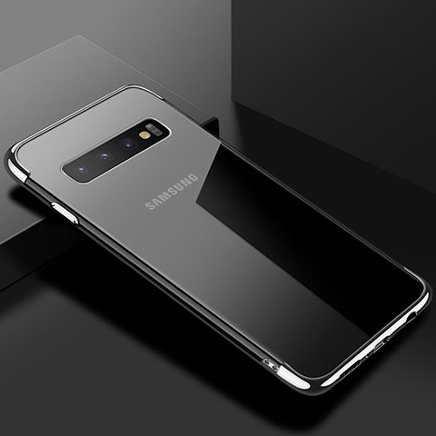 Funda Silicona Ultrafina Carcasa Transparente S03 para Samsung Galaxy S10 Plata