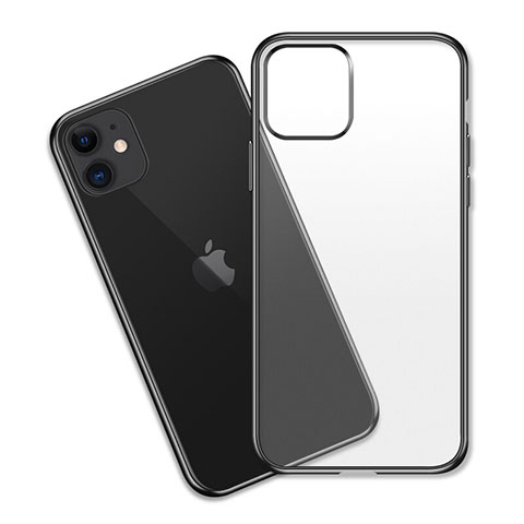 Funda Silicona Ultrafina Carcasa Transparente S04 para Apple iPhone 11 Negro
