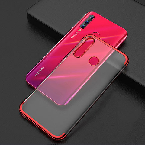 Funda Silicona Ultrafina Carcasa Transparente S04 para Huawei Honor 20 Lite Rojo