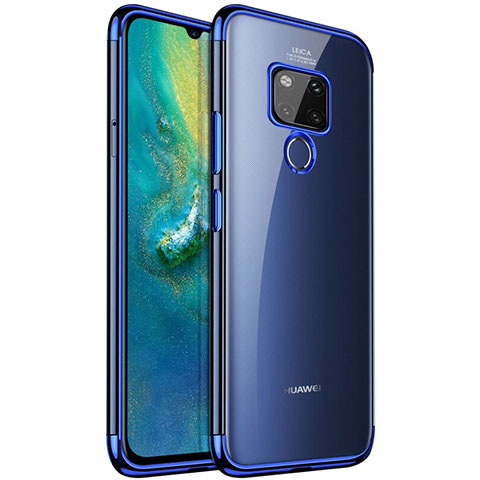 Funda Silicona Ultrafina Carcasa Transparente S04 para Huawei Mate 20 Azul