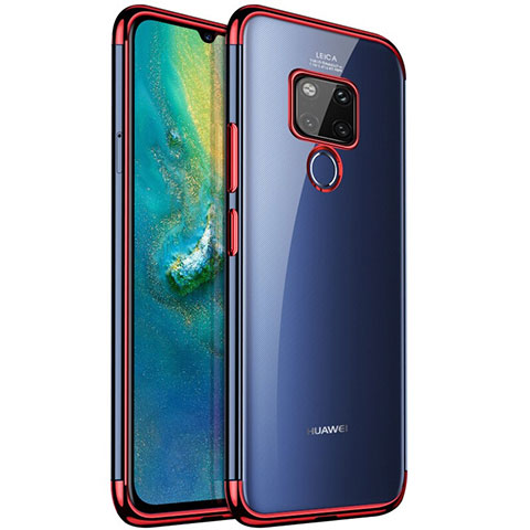 Funda Silicona Ultrafina Carcasa Transparente S04 para Huawei Mate 20 Rojo