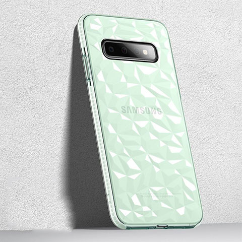 Funda Silicona Ultrafina Carcasa Transparente S04 para Samsung Galaxy S10 5G Verde