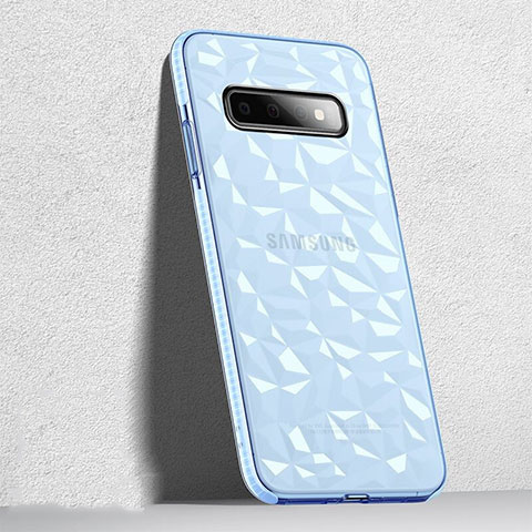 Funda Silicona Ultrafina Carcasa Transparente S04 para Samsung Galaxy S10 Negro