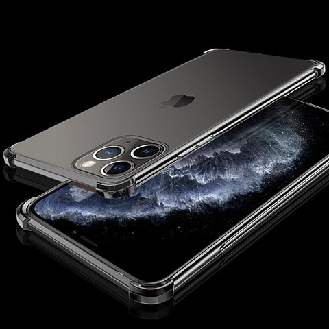 Funda Silicona Ultrafina Carcasa Transparente S05 para Apple iPhone 11 Pro Negro