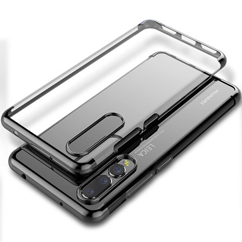 Funda Silicona Ultrafina Carcasa Transparente S06 para Huawei P20 Pro Negro