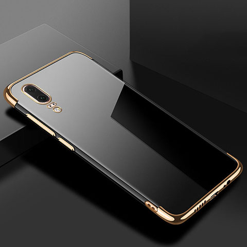 Funda Silicona Ultrafina Carcasa Transparente S07 para Huawei P20 Oro