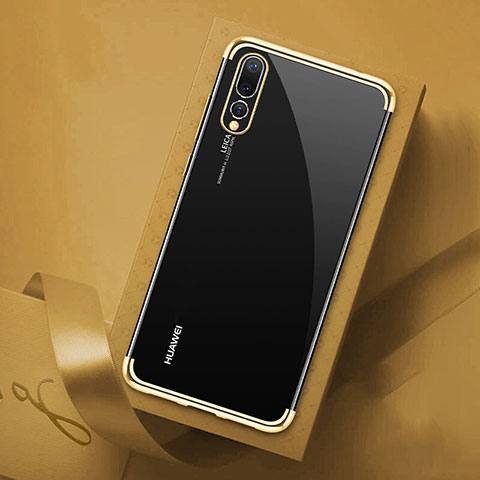 Funda Silicona Ultrafina Carcasa Transparente S07 para Huawei P20 Pro Oro