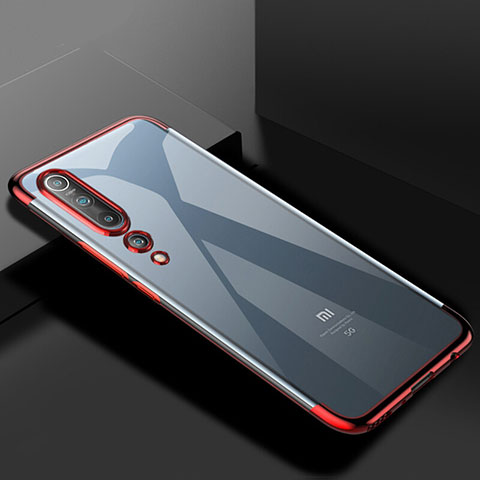 Funda Silicona Ultrafina Carcasa Transparente S2 para Xiaomi Mi 10 Rojo