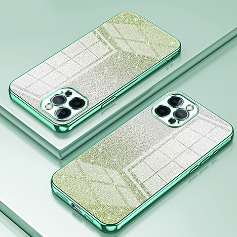 Funda Silicona Ultrafina Carcasa Transparente SY1 para Apple iPhone 12 Pro Verde