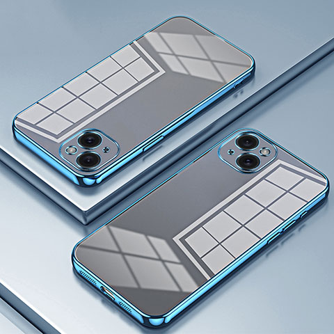 Funda Silicona Ultrafina Carcasa Transparente SY1 para Apple iPhone 14 Azul
