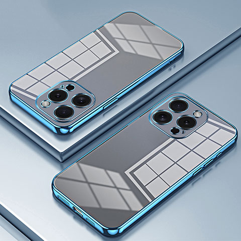 Funda Silicona Ultrafina Carcasa Transparente SY1 para Apple iPhone 14 Pro Max Azul