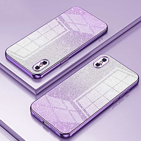 Funda Silicona Ultrafina Carcasa Transparente SY1 para Apple iPhone Xs Max Morado