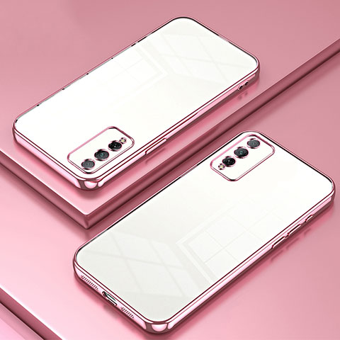 Funda Silicona Ultrafina Carcasa Transparente SY1 para Huawei Honor Play4T Pro Oro Rosa