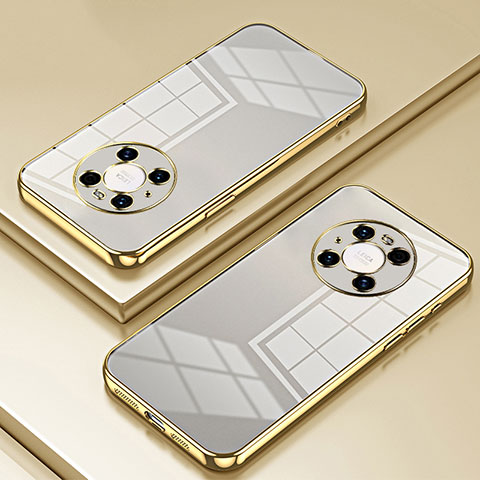 Funda Silicona Ultrafina Carcasa Transparente SY1 para Huawei Mate 40 Pro Oro