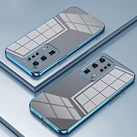 Funda Silicona Ultrafina Carcasa Transparente SY1 para Huawei P40 Pro+ Plus Azul