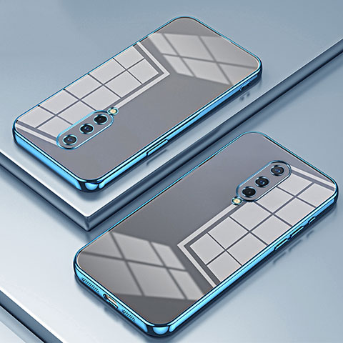 Funda Silicona Ultrafina Carcasa Transparente SY1 para OnePlus 8 Azul