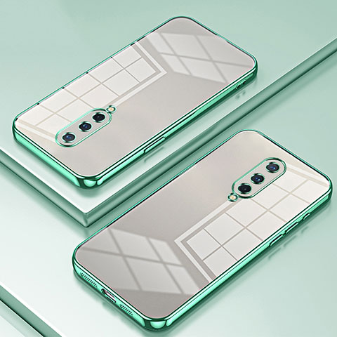 Funda Silicona Ultrafina Carcasa Transparente SY1 para OnePlus 8 Verde