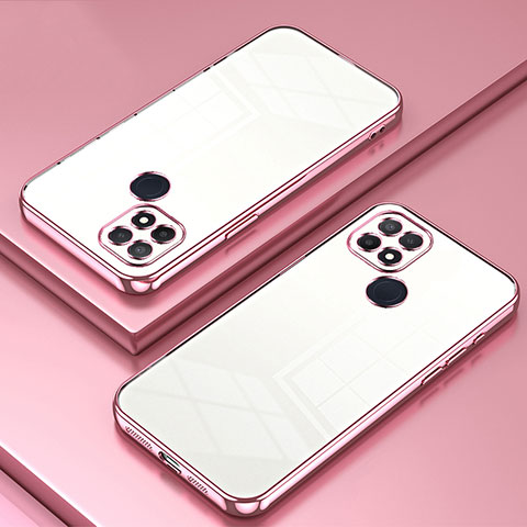 Funda Silicona Ultrafina Carcasa Transparente SY1 para Oppo A15 Oro Rosa