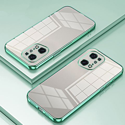 Funda Silicona Ultrafina Carcasa Transparente SY1 para Oppo Find X5 Pro 5G Verde