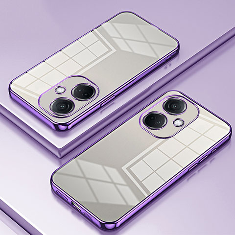 Funda Silicona Ultrafina Carcasa Transparente SY1 para Oppo K11 5G Morado