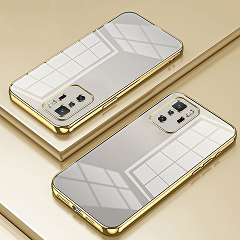 Funda Silicona Ultrafina Carcasa Transparente SY1 para Xiaomi Redmi Note 10 Pro 5G Oro