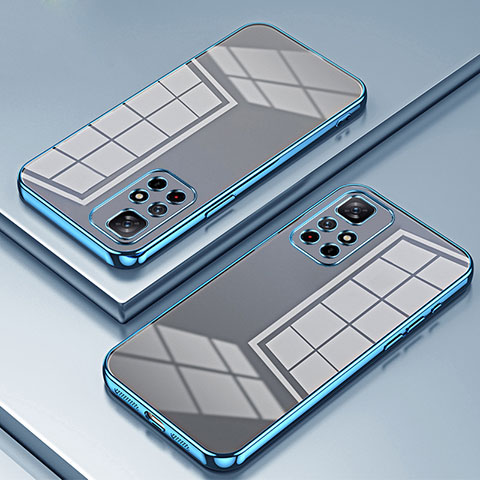 Funda Silicona Ultrafina Carcasa Transparente SY1 para Xiaomi Redmi Note 11 5G Azul