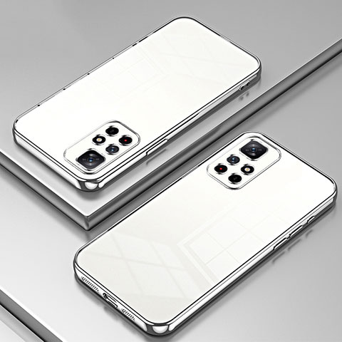 Funda Silicona Ultrafina Carcasa Transparente SY1 para Xiaomi Redmi Note 11 5G Plata