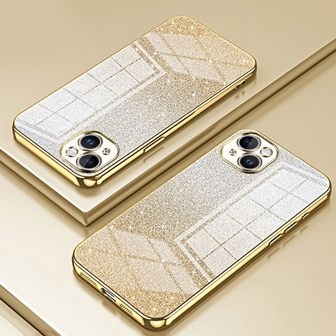 Funda Silicona Ultrafina Carcasa Transparente SY2 para Apple iPhone 14 Plus Oro