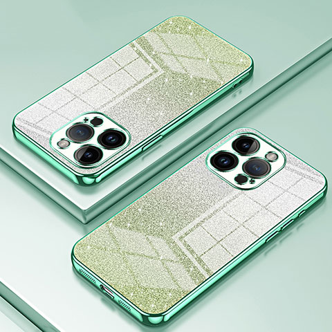 Funda Silicona Ultrafina Carcasa Transparente SY2 para Apple iPhone 15 Pro Max Verde