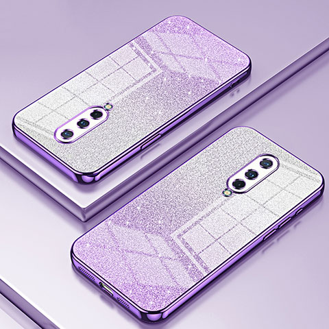 Funda Silicona Ultrafina Carcasa Transparente SY2 para OnePlus 8 Morado