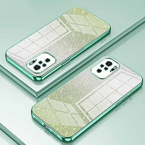 Funda Silicona Ultrafina Carcasa Transparente SY2 para Xiaomi Redmi Note 10 4G Verde