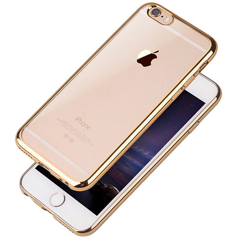 Funda Silicona Ultrafina Carcasa Transparente T08 para Apple iPhone 6 Oro