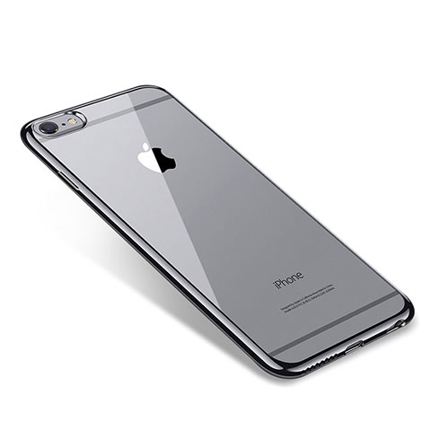 Funda Silicona Ultrafina Carcasa Transparente T09 para Apple iPhone 6 Plus Negro