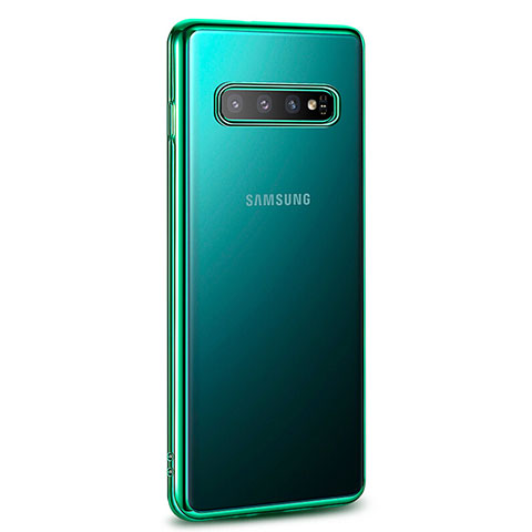 Funda Silicona Ultrafina Carcasa Transparente U04 para Samsung Galaxy S10 5G Verde