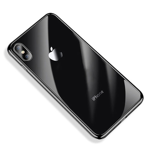 Funda Silicona Ultrafina Carcasa Transparente V03 para Apple iPhone Xs Negro
