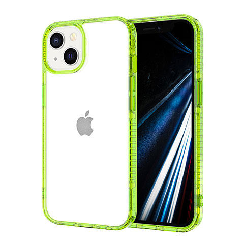 Funda Silicona Ultrafina Carcasa Transparente YJ2 para Apple iPhone 13 Verde