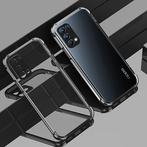 Funda Silicona Ultrafina Carcasa Transparente Z01 para Oppo Find X3 Lite 5G Negro