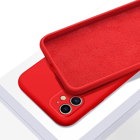 Funda Silicona Ultrafina Goma 360 Grados Carcasa C01 para Apple iPhone 11 Rojo