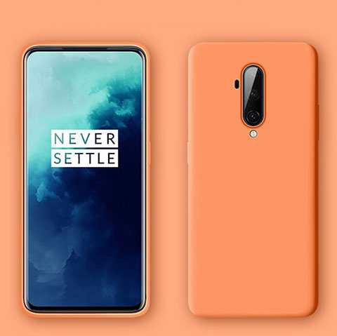 Funda Silicona Ultrafina Goma 360 Grados Carcasa C01 para OnePlus 7T Pro Naranja