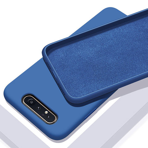 Funda Silicona Ultrafina Goma 360 Grados Carcasa C01 para Samsung Galaxy A80 Azul