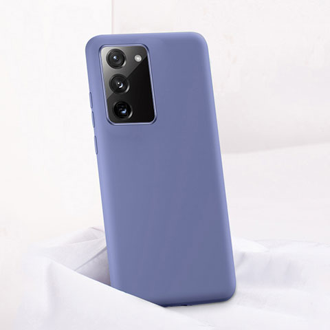 Funda Silicona Ultrafina Goma 360 Grados Carcasa C01 para Samsung Galaxy Note 20 5G Gris Lavanda