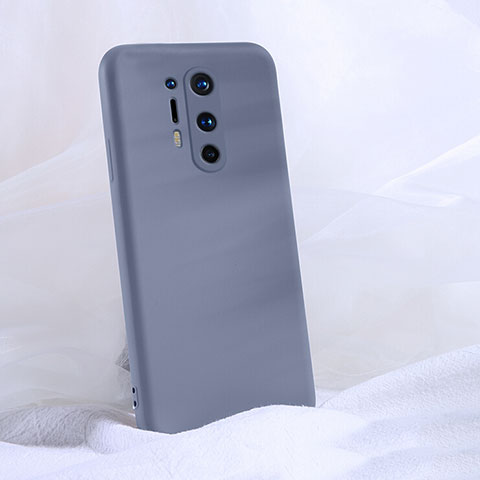 Funda Silicona Ultrafina Goma 360 Grados Carcasa C02 para OnePlus 8 Pro Gris