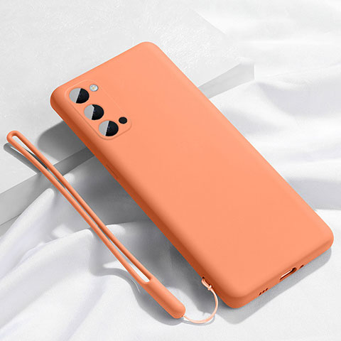 Funda Silicona Ultrafina Goma 360 Grados Carcasa C02 para Oppo Reno4 5G Naranja