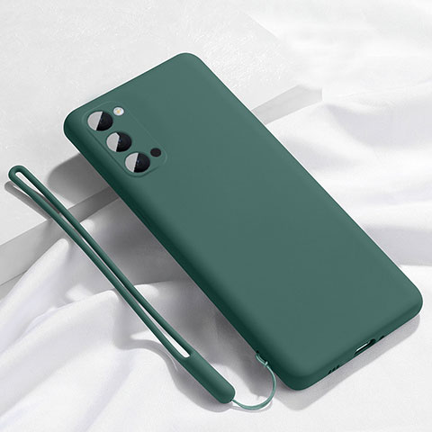 Funda Silicona Ultrafina Goma 360 Grados Carcasa C02 para Oppo Reno4 Pro 5G Verde