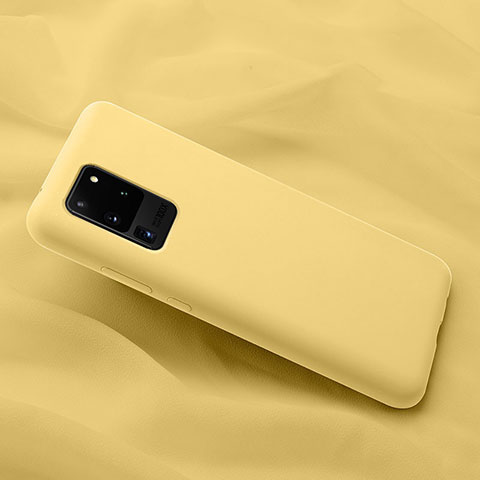 Funda Silicona Ultrafina Goma 360 Grados Carcasa C02 para Samsung Galaxy S20 Ultra Amarillo