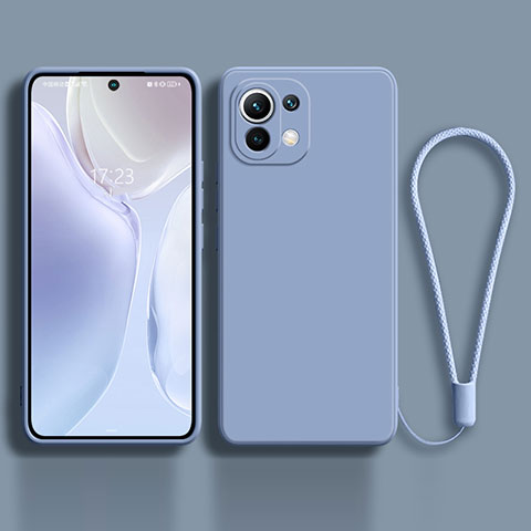 Funda Silicona Ultrafina Goma 360 Grados Carcasa C02 para Xiaomi Mi 11 5G Gris Lavanda